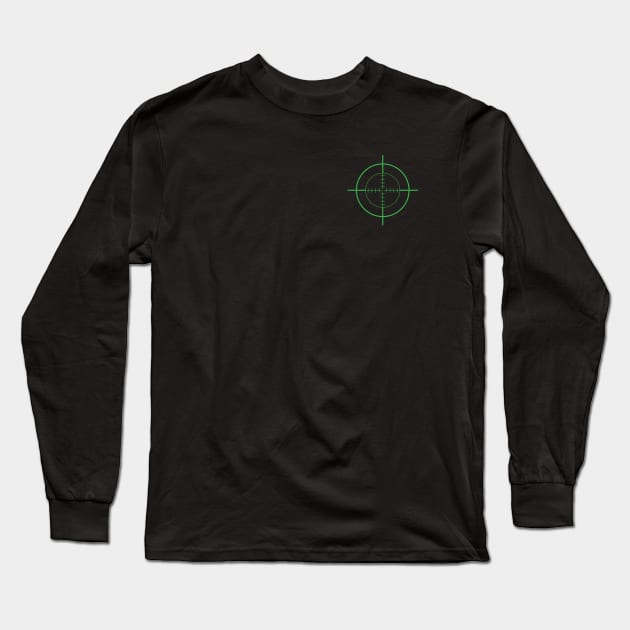 Gun Sight Crosshairs Long Sleeve T-Shirt by hobrath